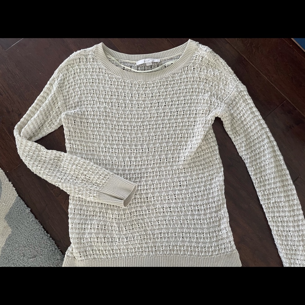 NWOT Ann Taylor Loft Oatmeal XS Sweater